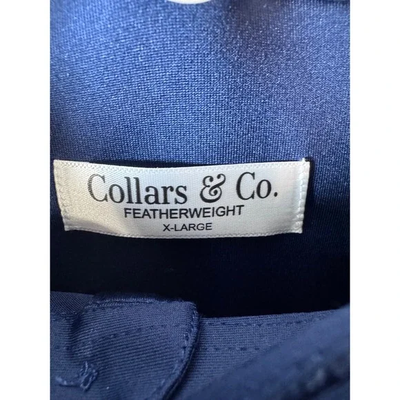 NWT Collars and Co Featherweight Men's Navy Blue Polo‎ Shirt XLarge - Picture 4 of 7
